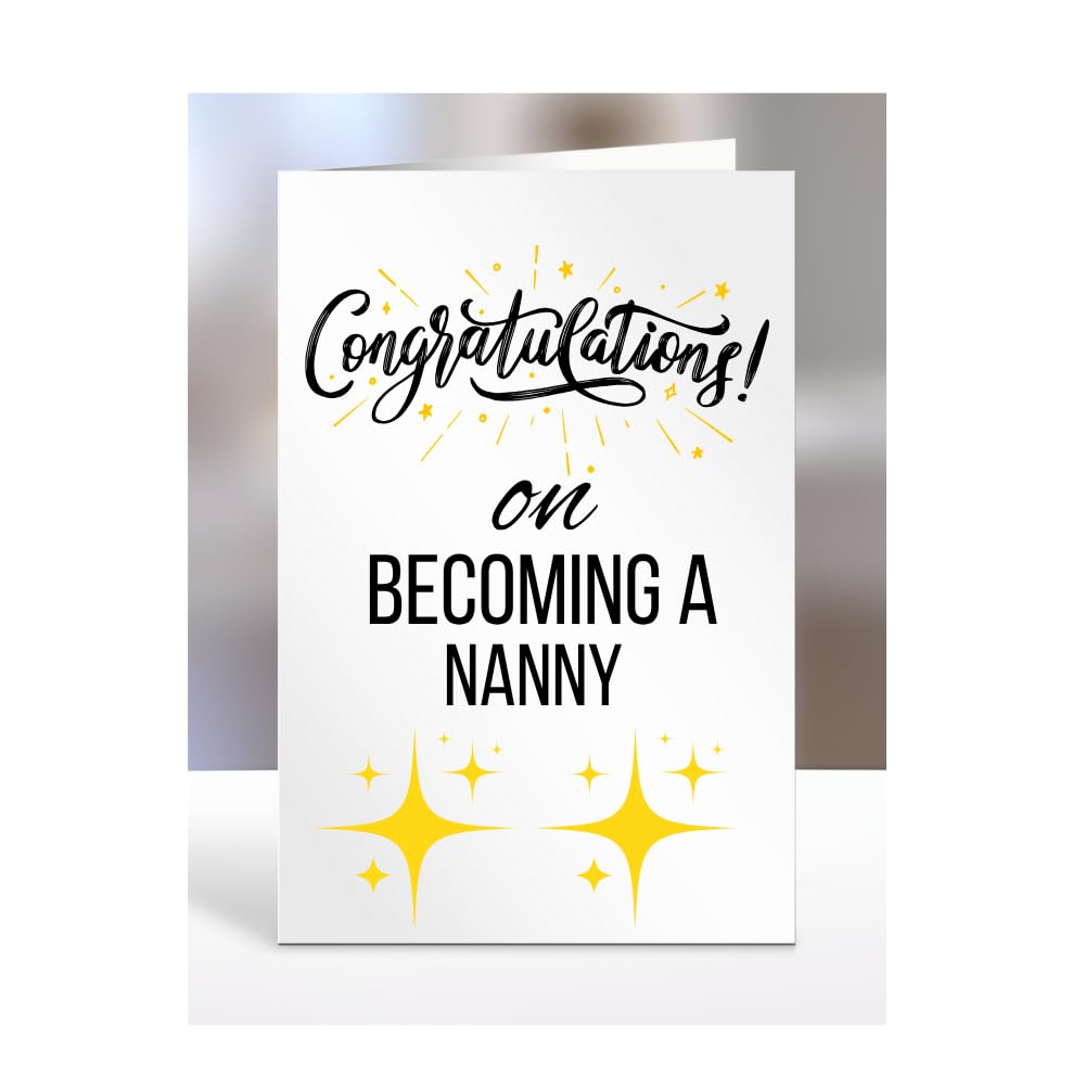 Congratulations on becoming a Nanny card, Gifts for Men, Women, Presents for Christmas, A5-79_140 — image 1