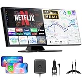 【Amazon.com.jp限定】VANBAR 11.5インチ ディスプレイオーディオAndroid14【 HDMI出力・Google Gemini AI・大画面】YouTubeやNetflixなどが動画視聴できる 2画面分割表示 8コアCPU 6GB RAM+128GB ROM大容量 CarPlay Android Auto WiFi機能サポート ワイヤレスミラーリング 技適取得済み