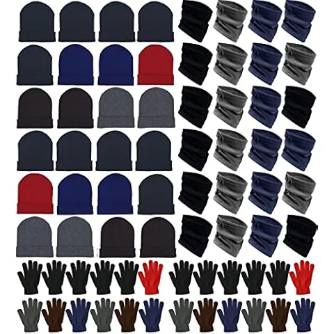72x Winter Gloves, Beanies, Neck Warmers Unisex Bulk Pack Donation Charity Care Bundle Cover
