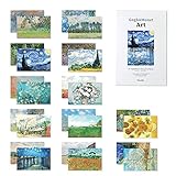 Monolike Art Gogh & Monet Single cards - mix 24 pack, Famous painting and Famous 24 Monet + Gogh Single cards