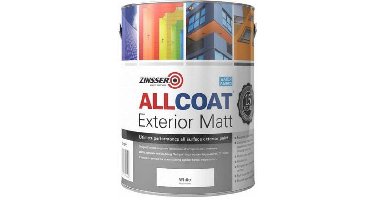 Zinsser Allcoat Exterior WB (Matt Finish) 5lt White