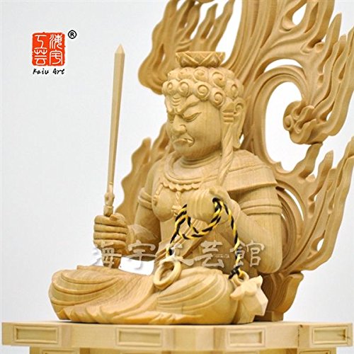 Amazon｜木彫り仏像 【座不動明王】 柘植（つげ） 身丈：坐2.5寸｜仏像