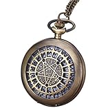 retro tischset Uhrwerk: Quarz U/K Große kreative Halskette Uhr taschenuhr Retro taschenuhr Stern Tisch Pentagramm Tisch sehr praktisch und beliebt