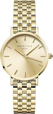 Rosefield Small Edit Womens Gold Tone Stainless Steel Bracelet Watch 26mm