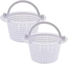 Replacement Pool Skimmer Basket with Handle, Pack of 2 - Skimmer Baskets Through Wall for Above Ground Pool