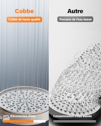 Pommeau économie d'eau haute pression Cobbe pour réduire votre consommation - 7