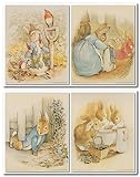 Impact Posters Gallery The Tale of Peter Rabbit Beatrix Potter Kids Room Four Set 8x10 Wall Decor Art Print Poster