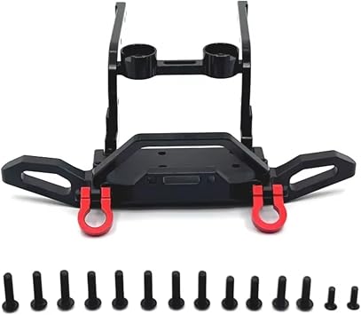 Rc Bumper Compatible With MJX For Hyper Go H12Y H12Y+ 1/12 RC Crawler Car Upgrade Parts Accessories Aluminum Alloy Front BumperBlack