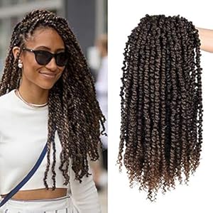Passion Twists Braiding Hair, Crochet Passion Twist(12 Roots per Pack, 6 Packs) Pre-twist Passion Twist Hair for Black Women (18 inch, T30)