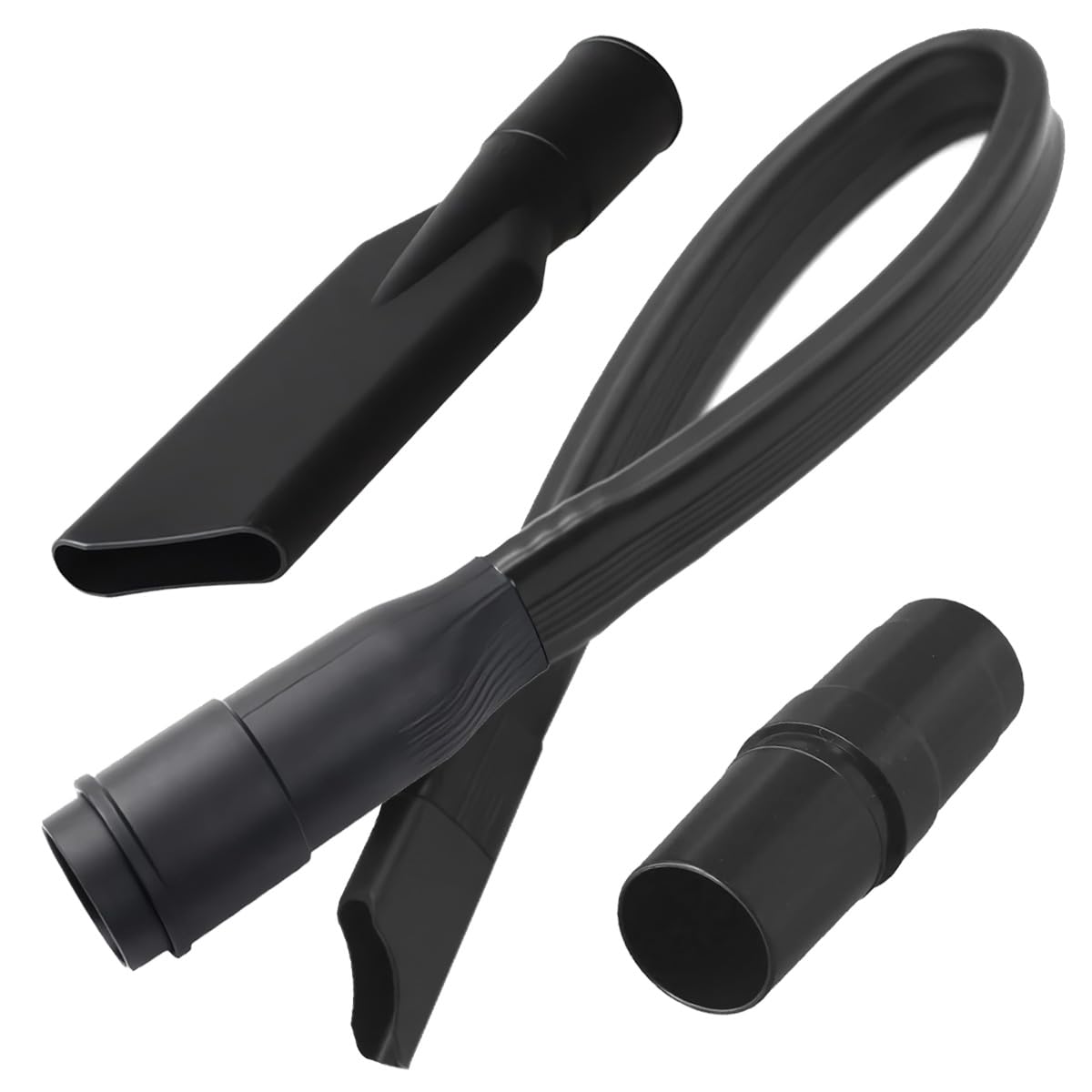 GATSUZG Universal Extra Long Flexible Crevice Tool, 62cm Extension Nozzle Attachment for Hoover/Numatic, Multiple Models Vacuum Cleaners with 32mm & 35mm Connection, 35mm Flat Nozzle, Converter