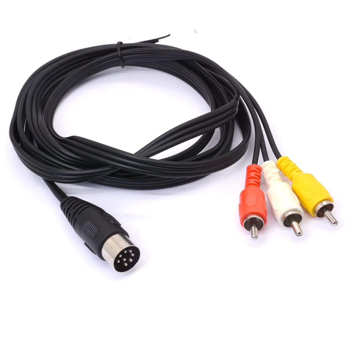 Tomost Din 8 Pin to 3RCA Cable, 8Pin Din Male Plug to 3RCA 3xRCA Male