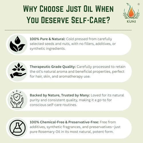 Image of KUNJ Strawberry Seed Oil 30ml | 100% Pure & Natural Cold Pressed Carrier Oil | Lightweight Moisturizing Oil for Skin & Hair Care | Fast Absorbing & Non-Greasy | Ideal for Face Care & DIY Skincare