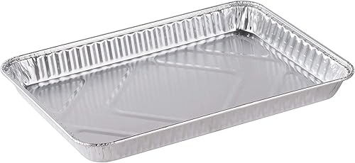 Miniatura 4 de Sartenes desechables de aluminio de tamaño completo para hornear galletas  Bandeja antiadherente duradera y reutilizable con tapas de cúpula.  10