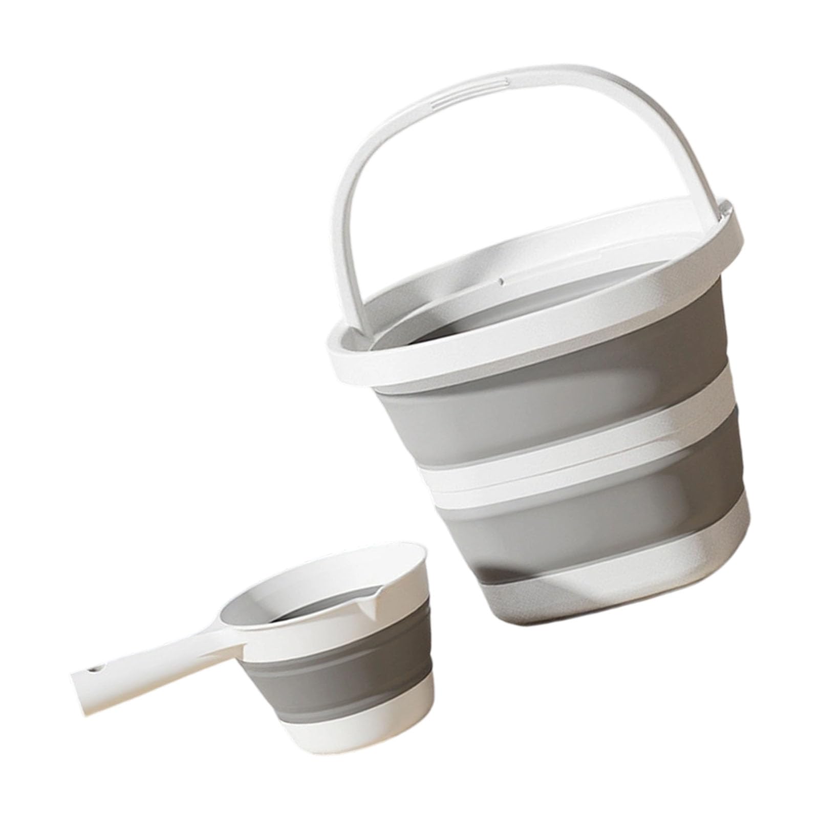 jiingekk Multipurpose Foldable Water Bucket & Set, Lightweight Compact Storage for Hiking, Kitchen, Garden, Car and Portable Camping for Kitchen Compact Container Ergonomic Handle