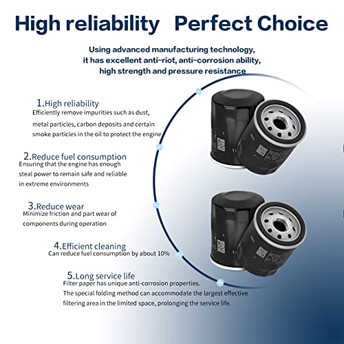 Jcklw Oil Filter 2540122 2540086 For Polaris Ranger 570 700 800 900 Crew Xp, General 1000 Rzr 570 800 900 1000, Sportsman 600 700 800 Atv, Ace 900 570 500, Rzr S 800, Rzr 4 800 900 #TOP4