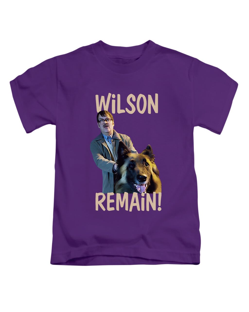 New Spirit Original Unisex Purple Wilson Remain Friday Night Dinner Meme Novelty Tee T-Shirt Funny T Shirt Top