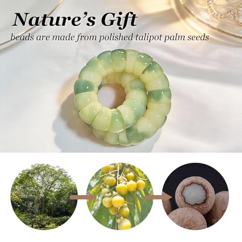 Image of Fidget Bracelet for Women Natural Bodhi Seeds Beaded Anxiety Stress Bracelets Zen Fidget Stretch Bracelets Alleviate Protection Healing Bodhi Jewelry Gifts for Women Men