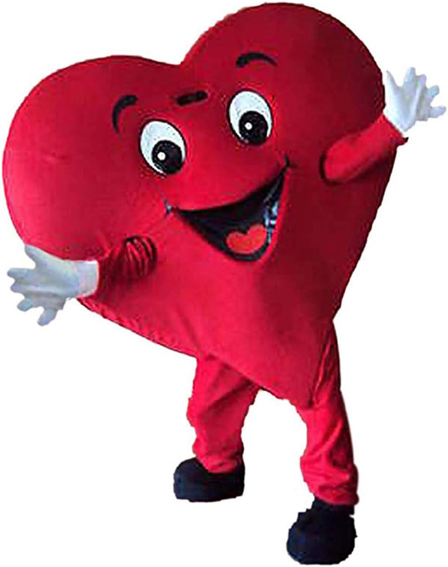 Red Love Heart Mascot Costume Adult Halloween Costume