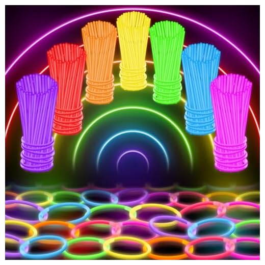 100 Ultra Bright Glow Sticks Bulk Party Pack - Halloween Glow in the Dark Party Supplies Pack - 8" Glowsticks Party Favors with Bracelets and Necklaces