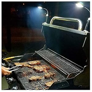BRIGHT EYES – Magnetic Barbecue BBQ Light Set for Grilling – 6 Alkaline AAA Batteries Included – Works on All Grills with an Exception to Stainless Steel.
