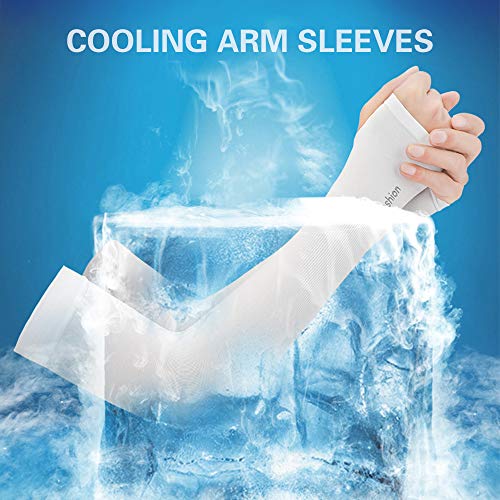 Andoer 1 par de mangas de braço de resfriamento UV de proteção absorvente de braço para ciclismo ao