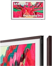 SAMSUNG 85-Inch The Frame Pro LS03FW 4K Neo QLED Mini LED Smart TV 2025 Model with Modern Brown Customizable Bezel Bundle