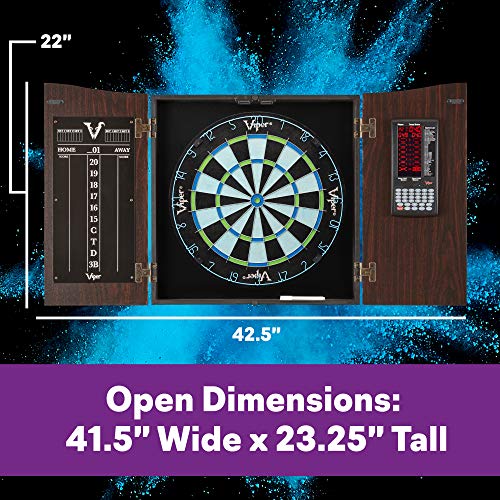 image for Viper Vault Deluxe Dartboard Cabinet with Integrated Pro Score, Chroma