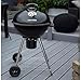 George Foreman Portable Charcoal BBQ Round Kettle 47.5 cm, Adjustable Vent, Integrated Thermometer, Charcoal Barbecue, Stand & 2 Wheels with Chrome Grill, GFKTBBQ, 60x51x90