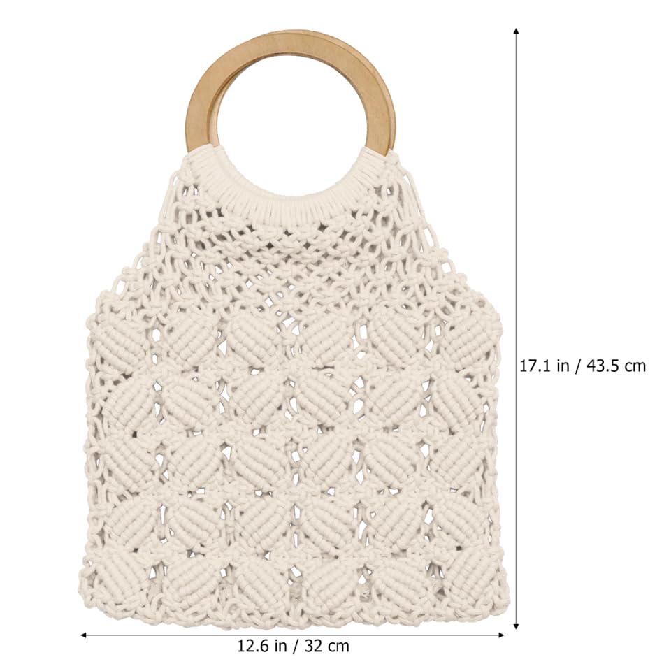 Bolso tote tejido de algodón para mujer de minkissy miniatura 7