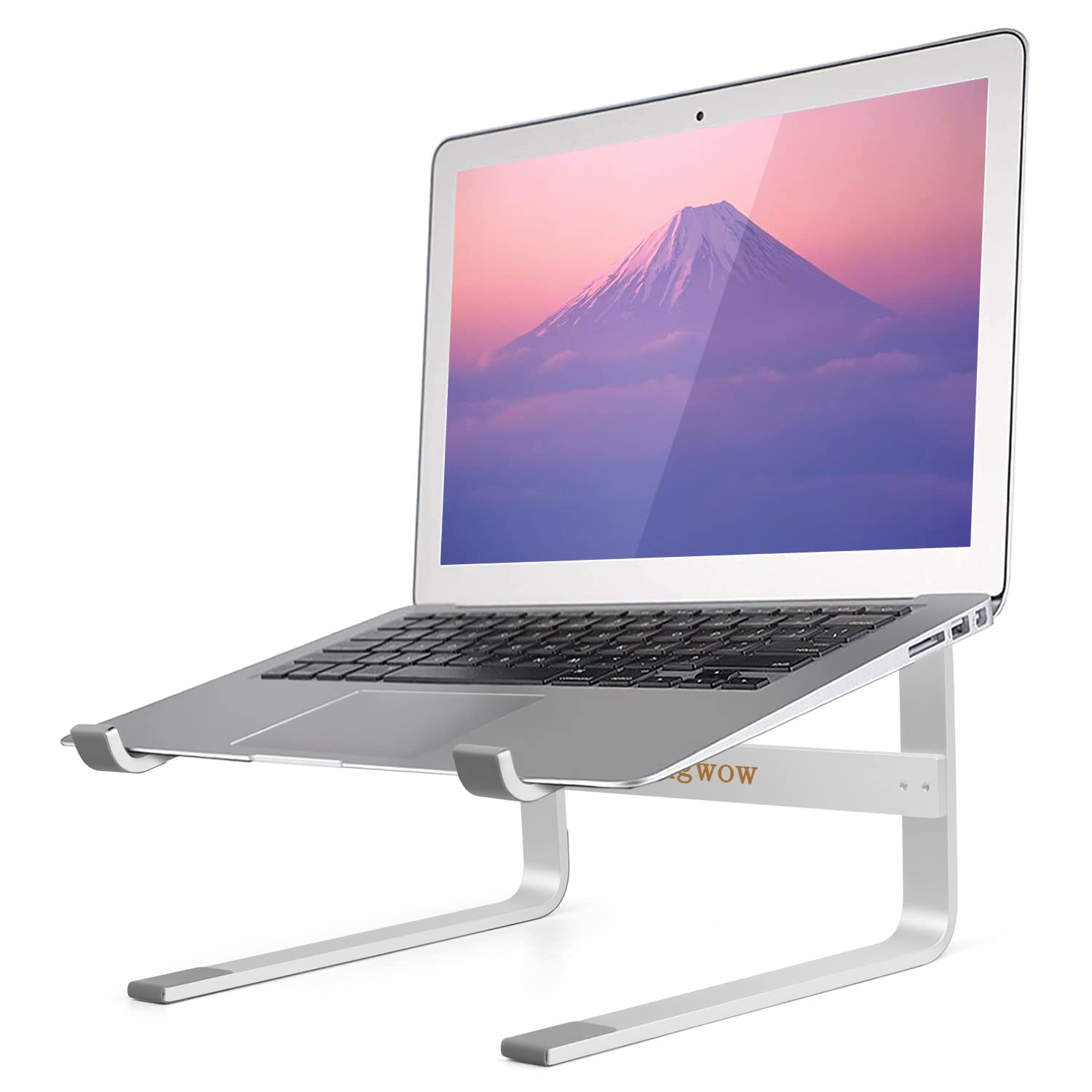 SENWOW Laptop Stand Ergonomic Laptop Riser Aluminum Laptop Holder Cooling Stand Compatible for MacBook Pro/Air, HP/Dell/Lenovo/Samsung, Acer, 10-15.9" Notebook and Tablet (Silver)