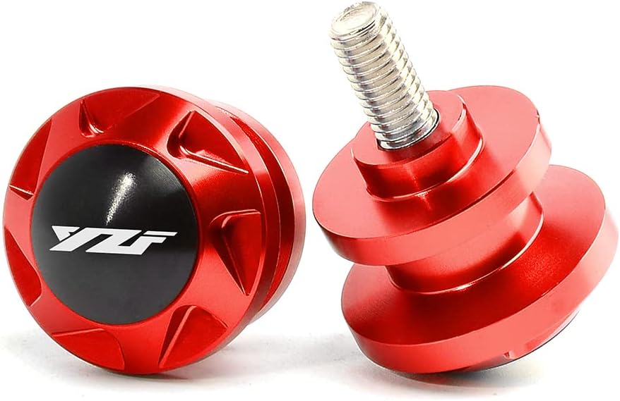 Motorcycle 6MM Swingarm Spools Slider Stand Accessories Fits For Yamaha YZF R3 R25 R6 R1 R7 YZFR3 YZFR1 YZFR6 yzfr7 (Red)