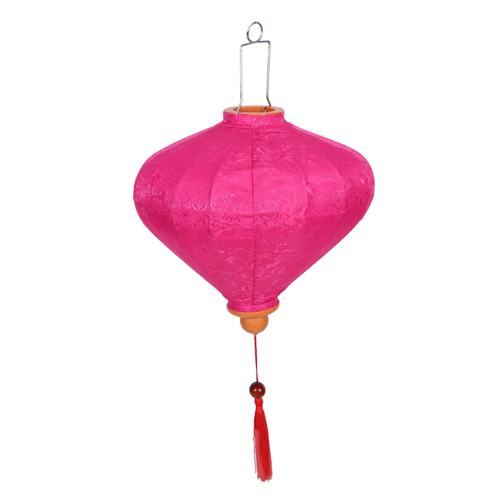 Hanging Lantern Retro Decorative Festival Lantern for Weddings Parties Vietnamese Style Outdoor Elegant Cloth Design Floral Patterns