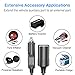 Amacam 12V/24V Car Charger Extension-16.4ft Black Long Cable with Inline Cigarette Lighter Socket. Suitable for Tire Inflators Vacuum Cleaners and Other Portable Equipment Tough Durable Power Lead.
