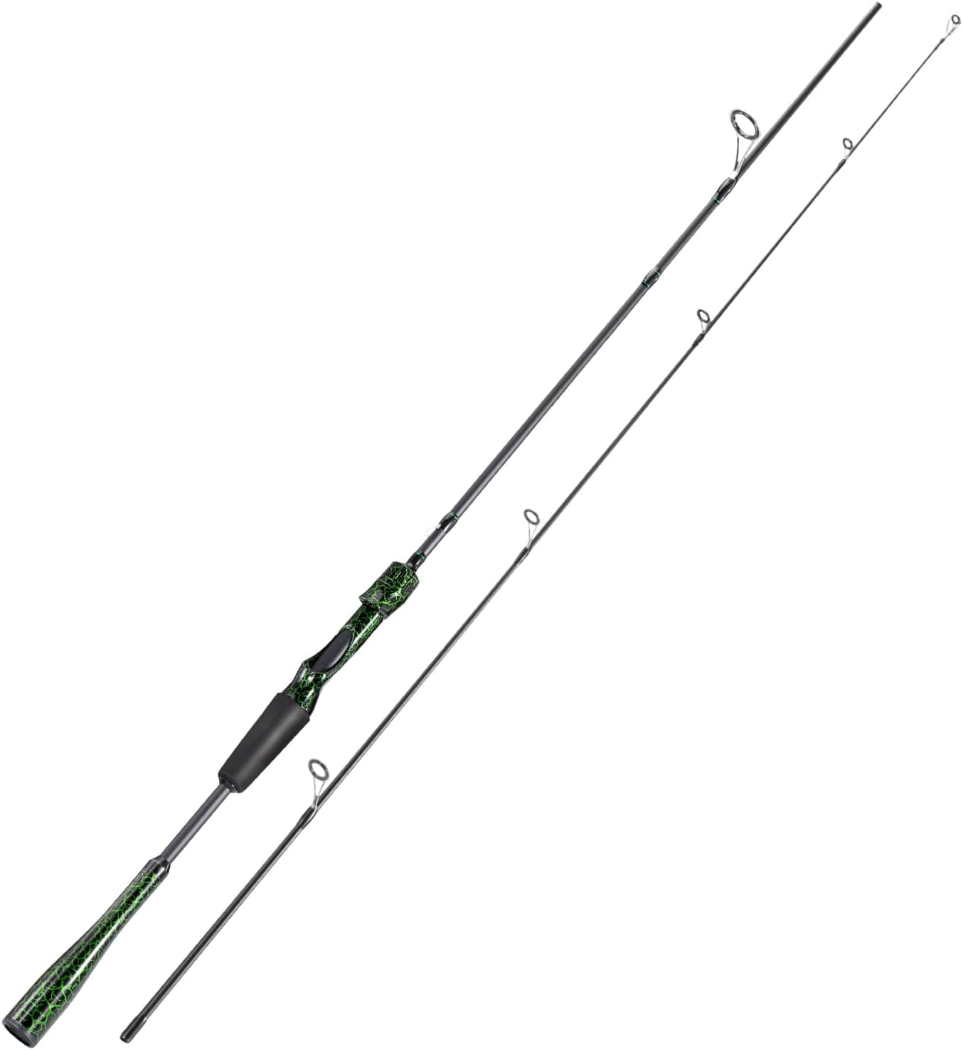 Sougayilang Berdea L Fishing Rod, 2-Piece IM6 Carbon Fiber Strong Casting & Spinning Rods for Bass, Trout, Walleye, Catfish