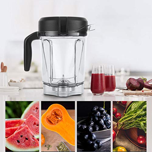 Tbest Vitamix, Vitamix,Vitamix 2L Behälter,Food Chopper,Food Processor,Transparente Mixer-Prozessorschüssel Mit Klingendeckel-Ersatzzubehör Passend Für Behälter 64Oz