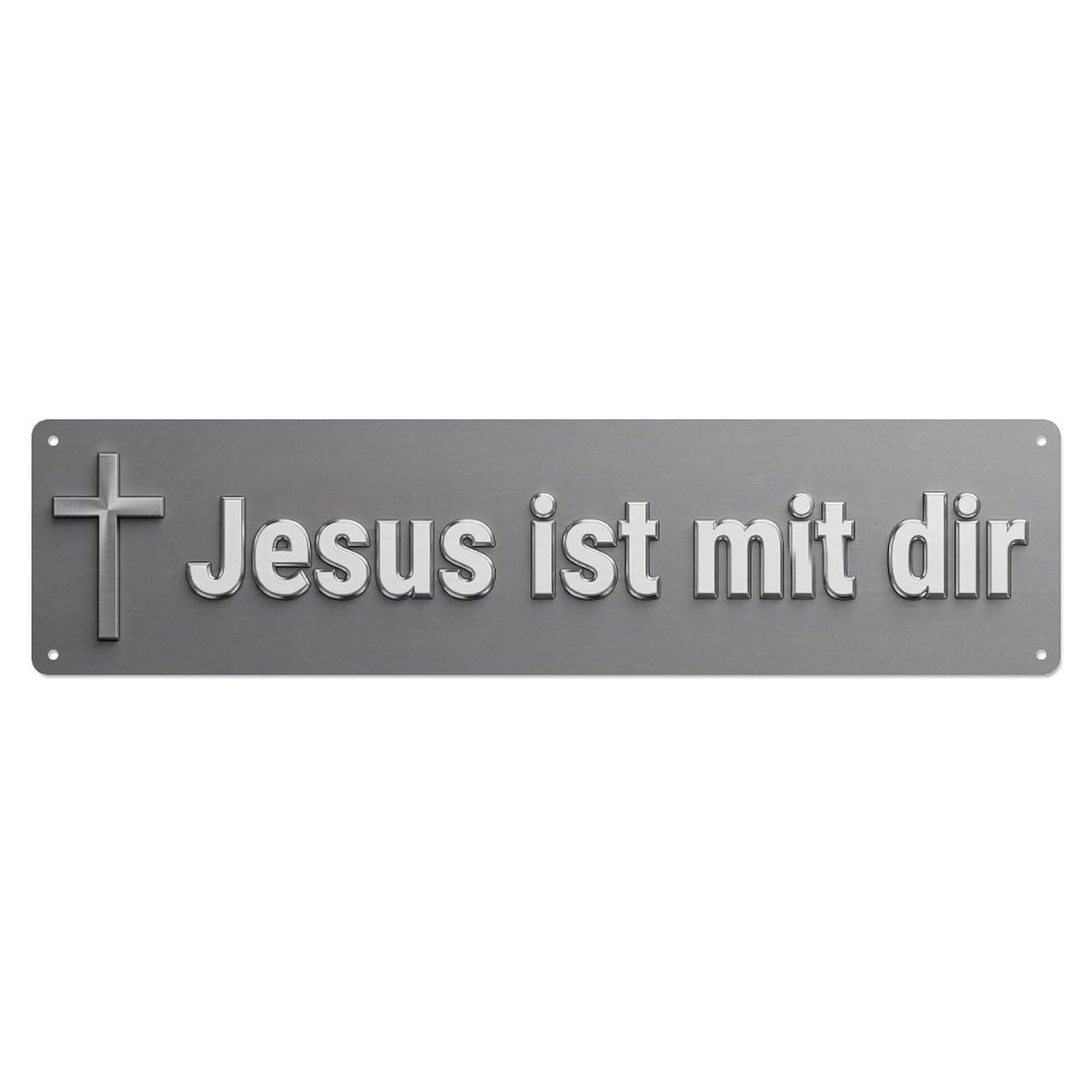 Okahys 4X16inch(10X40cm) Jesus Mit Dir Spiritual Faith Vintage Metal Tin Sign