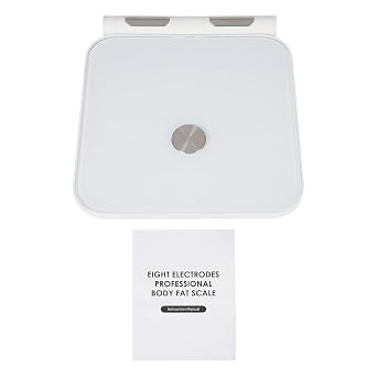 Smart Electronic Scale for Body Weight | 8-Eletrode Body Fat Scale | LED Display Multifunctional Weight Scale | With 25 Body Composition Analyzer APP Smart Management (0.1kg Precision, 32.7x29cm)