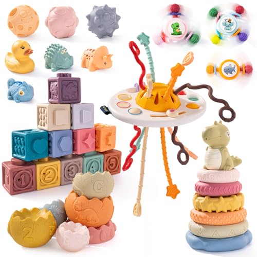 Image of Stacking Toy Set 26Pcs for Babies 0-12 Months - Lala Toys Educational Toys, Montessori Baby Building Blocks, Soft Stacking Blocks, Sensory Balls - Ideal Baby Stacking Toys and Sensory Toys
