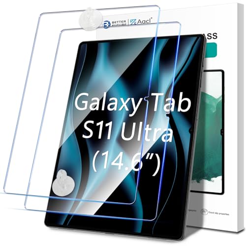 AACL 2 Pack Tempered Glass for Samsung Galaxy Tab S11 Ultra Screen Protector 2025 (14.6 Inch) [Bubble-Free][Anti-Scratch][Case-Friendly]