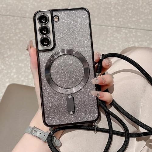 Coque de chargement sans fil magnétique avec cordon pour Samsung Galaxy S24 S23 S22 S21