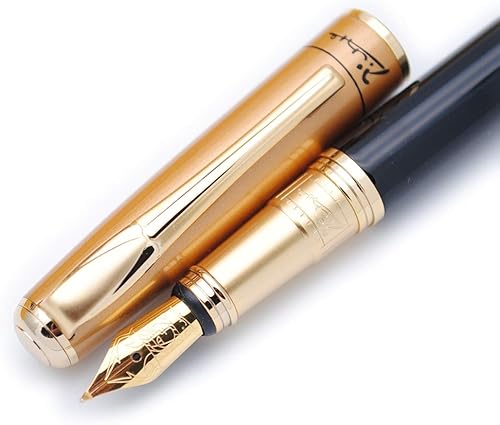 Picasso 906 ATHENS DYNASTY - Caja original de pluma estilográfica (dorada, punta de caligrafía de 0.020in-0.039in)