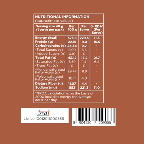 Image of Nutty Gritties Grab And Go Barbeque Almonds | 240g (Each Pouch 40g, Pack of 6)