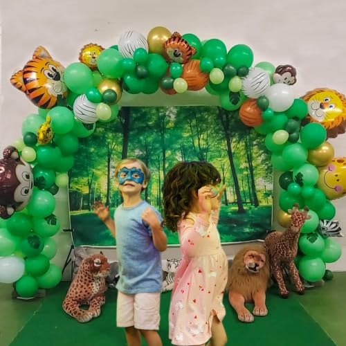 Image of 200pcs Green Balloons 5 Inch, Small Mini Latex Balloons for Party Birthday Baby Shower Anniversary Festival Arch Garland Decoration