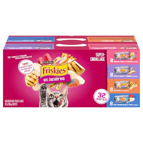 Friskies Shredded Wet Cat Food, Poultry & Fish Combo Variety Pack 4 Flavours - 156 g Can (32 Pack) - Image 3