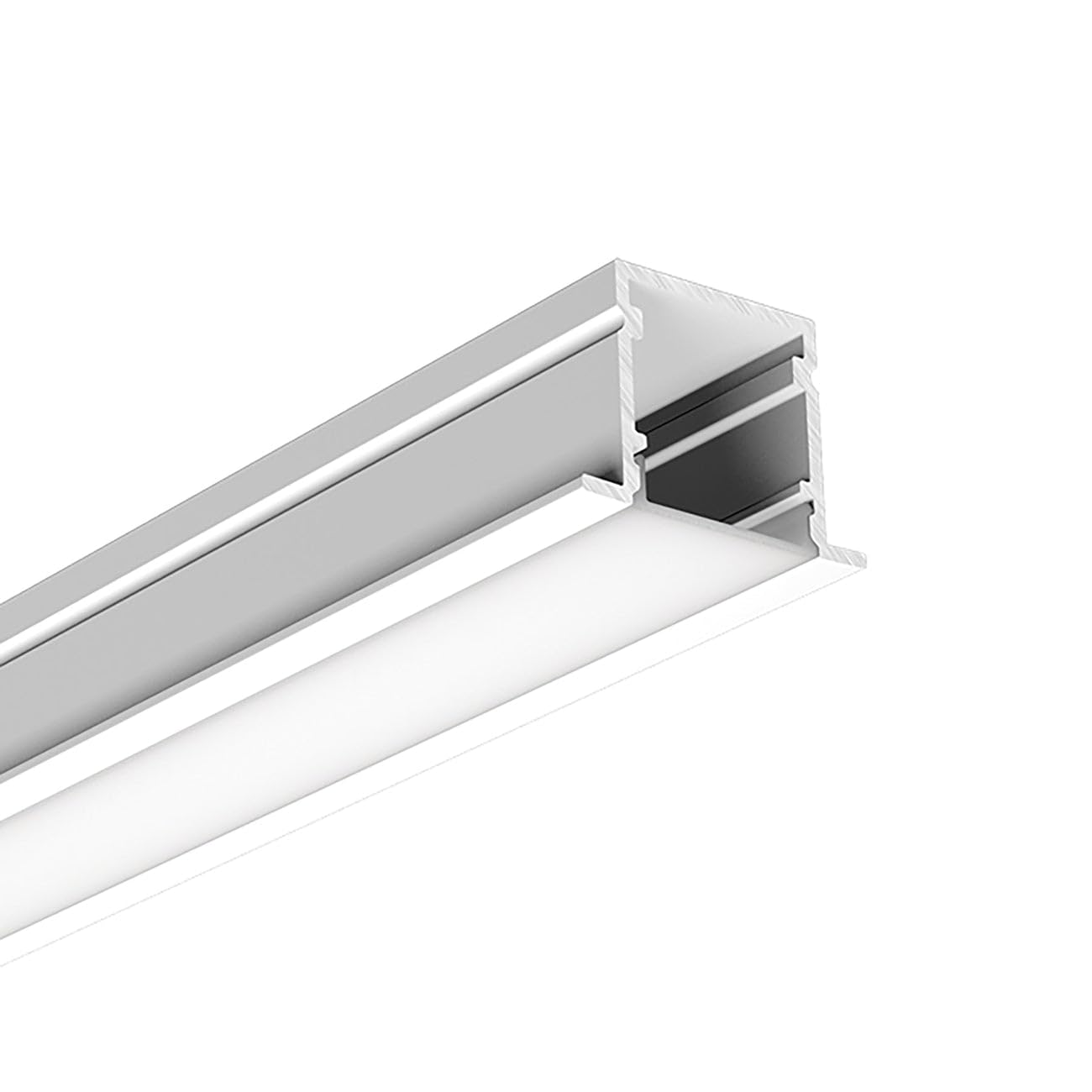 G.W.S® Recessed LED Profile, 1-Pack Aluminium Channel for LED Strip Light, 1 Metre 28mmx20mm (177-Y2820) — image 1