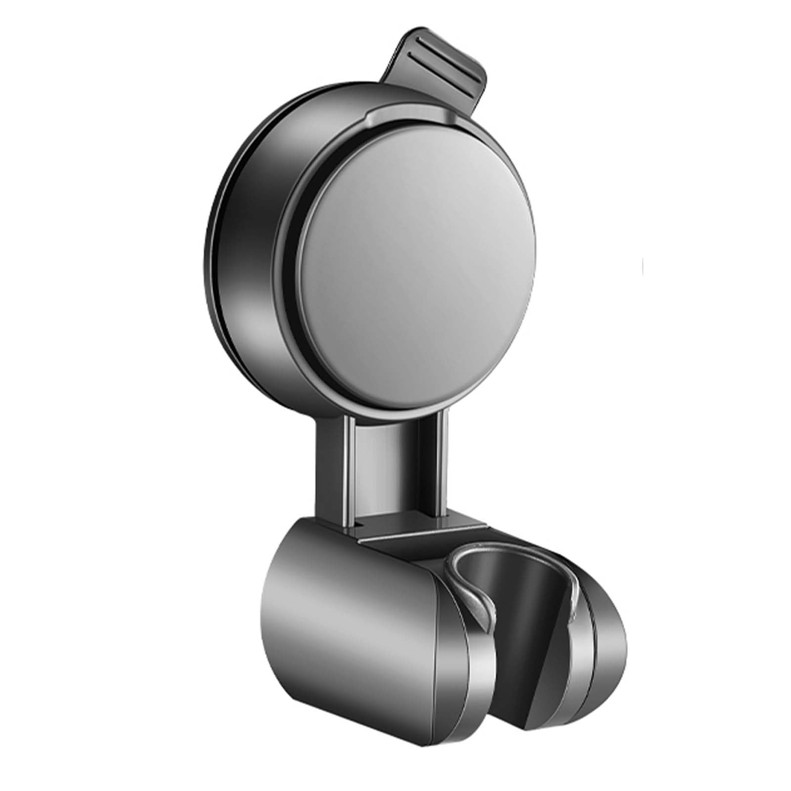 FLYIODFCXV shower head bracket, Suction Cup Type Handheld Adjustable Angle Removable Movable Shower Hose Holder Roun(Gray)