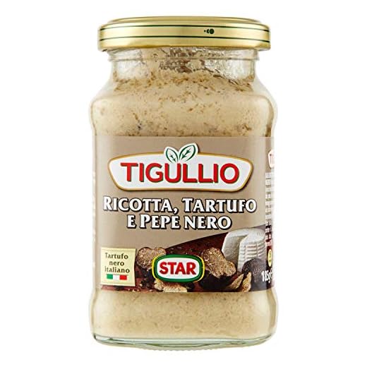 Tigullio Salsa con Ricotta, Tartufo e Pepe Nero, 185g