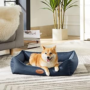   Orthopedic-Dog-Beds-for-Medium-Large-Dogs-Durable-Egg-Crate-Foam-Sofa-Dog-Bed-wit-Washable-Removable-CoverWaterproof-Lining-and-Nonskid-BottomPet-Bed-for-Large-Dogs-Navy-Blue-Medium