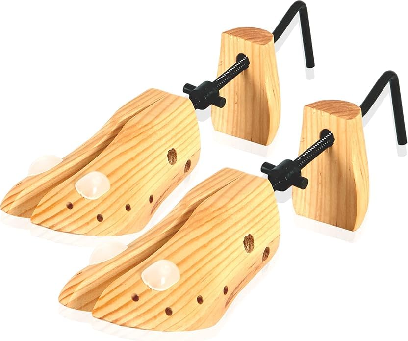 – Shoe Stretcher 2 PCS | Shoe Trees for Men | Mens Shoe Stretchers Pair | Premium Gents Pine Wood Stretchers | Shoe Tree Stretcher | Wooden Shoe Stretchers for All Shoe Types | Size 6-12