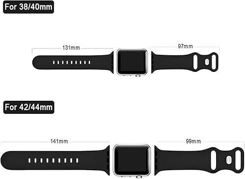 Miniatura 4 de Watch Band Compatible with Apple Watch 38mm 40mm 41mm 42mm 44mm 45mm Silicone Wristbands Strap Replacement for IWatch Series 7 6 5 4 3 2 1 Women Men